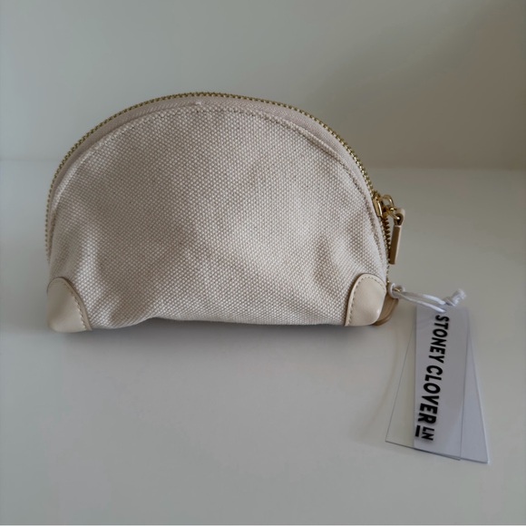 NWT! Stoney Clover Lane Half Moon Canvas Pouch - Picture 4 of 8